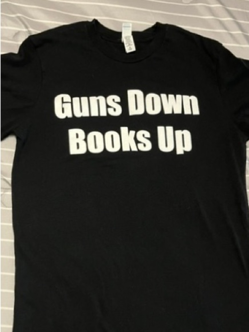 Guns Down Books Up Black Graphic Tee